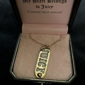 Dog tag juicy couture necklace
